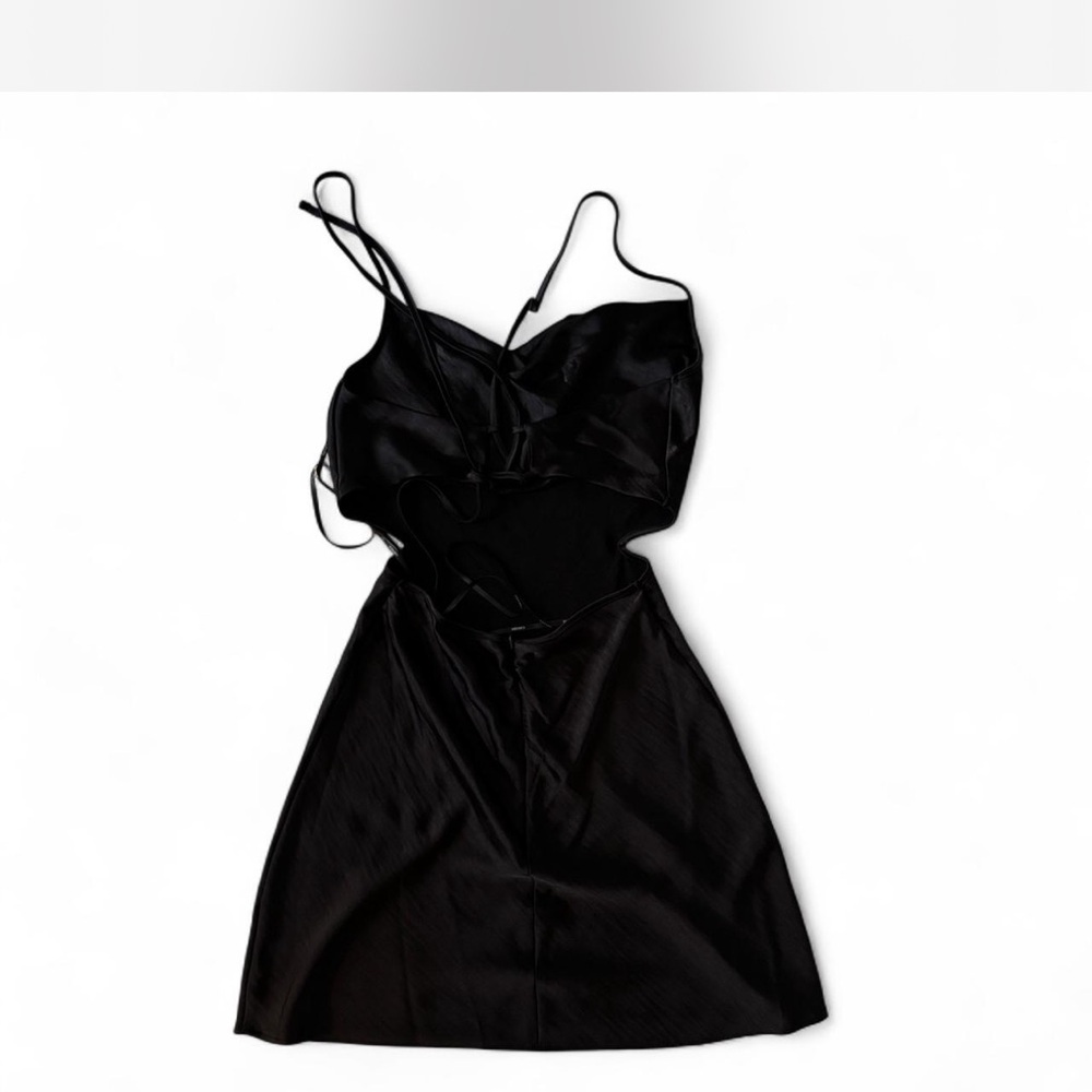 Forever 21 Black Satin Dress
